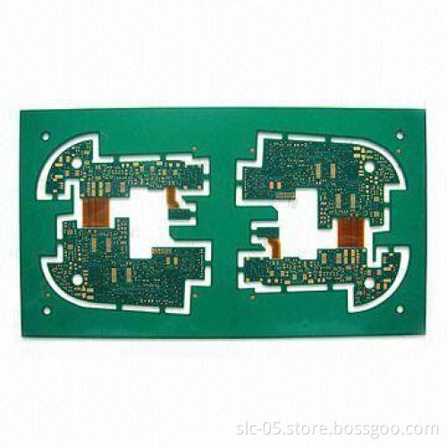 Rigid-flex PCB with six layers, for telecommunication